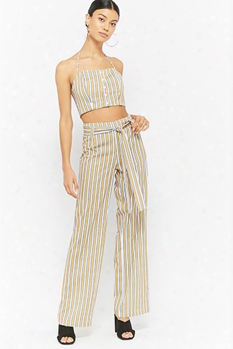 Striped Halter Top & Pants Set