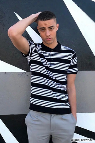 Striped Knit Polo