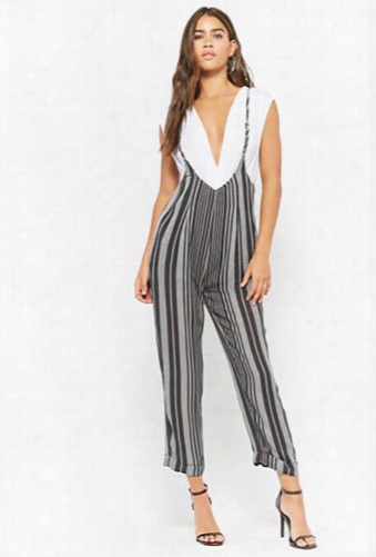 Striped Overall Jumpsuit