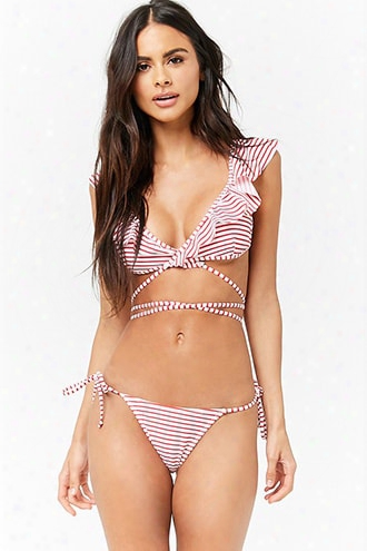 Striped Self-tie Bikini Bottoms