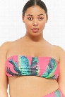 Plus Size Kulani Kinis Palm Leaf Bandeau Bikini Top