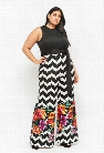 Plus Size Scuba Knit Combo Jumpsuit