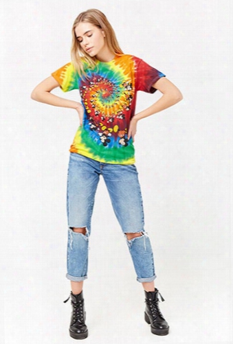 Tie-dye Mickey Mouse Graphic Top