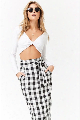 Buffalo Plaid Paperbag Skirt