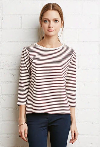 Buttoned Stripe Top