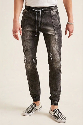 Cain & Abel Distressed Denim Joggers