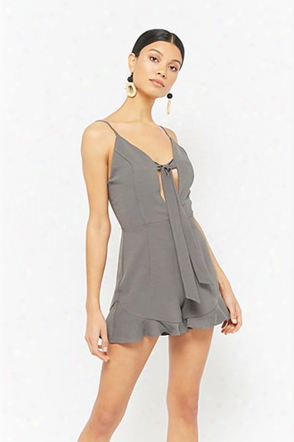 Chiffon Tie-front Romper