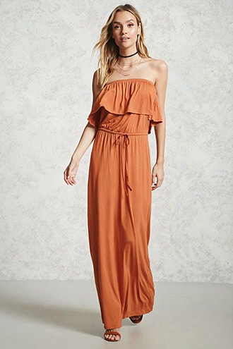 Contemporary Flounce Maxi Dress