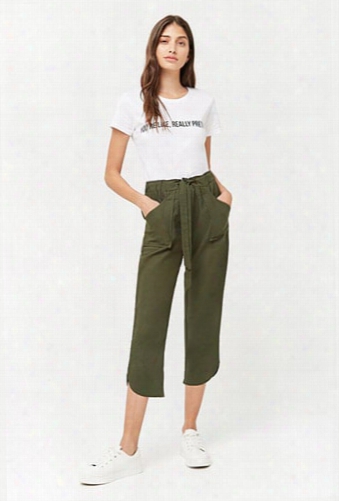 Cropped Linen Pants