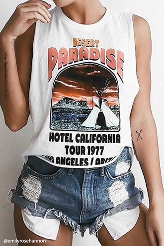 Desert Paradise Graphic Top