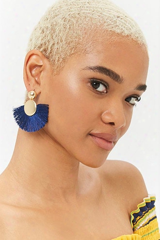 Dome Stud & Fringe Drop Earrings