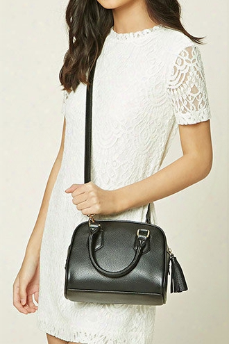 Faux Leather Satchel Bag