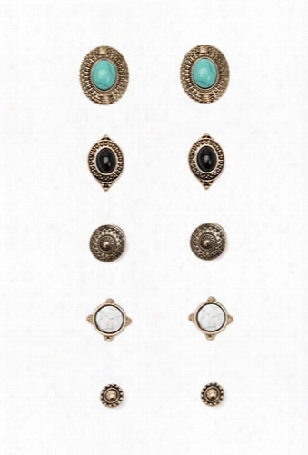 Faux Stone Earring Set