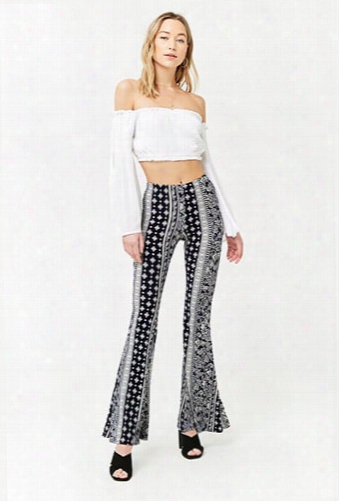 Floral & Mosaic Flared Pants