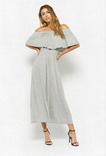 Flounce Off-the-shoulder Maxi Dress