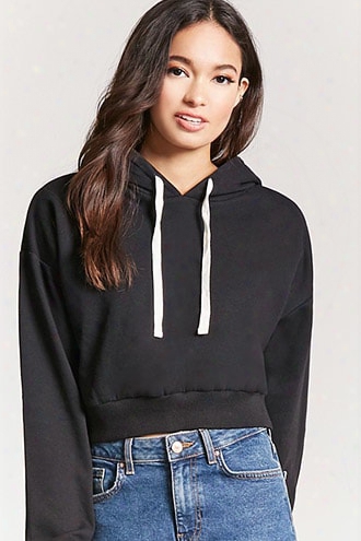 French Terry Cropped Hoodie