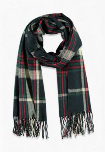 Fringed Tartan Plaid Scarf