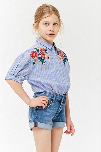 Girls Cuffed Denim Shorts (kids)