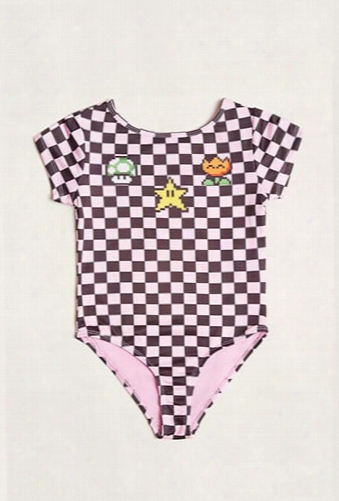 Girls Super Mario Graphic Bodysuit (kids)