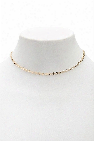 High-polish Disc Chain Necklace