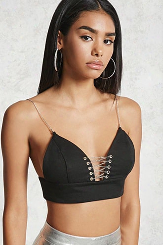 Lace-up Chain Bralette