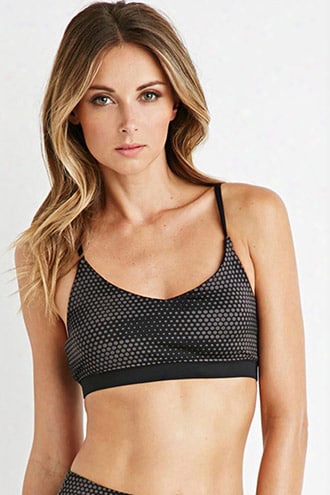 Low Impact - Dotted Cage-back Sports Bra