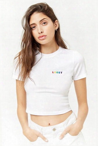 Lucky Graphic Cropped Tee