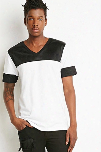 Mesh-paneled Tee