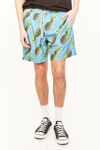 Ocean Current Pineapple Graphic Swim Trunks