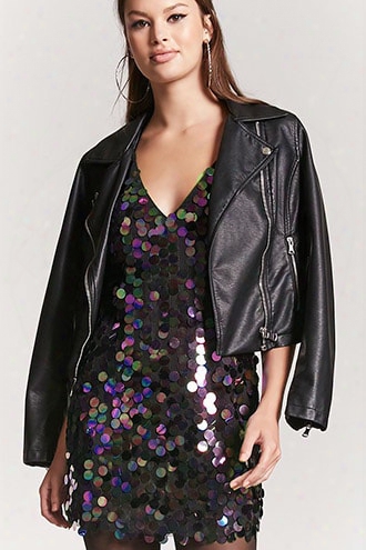 Oversized Iridescent Sequin Dress