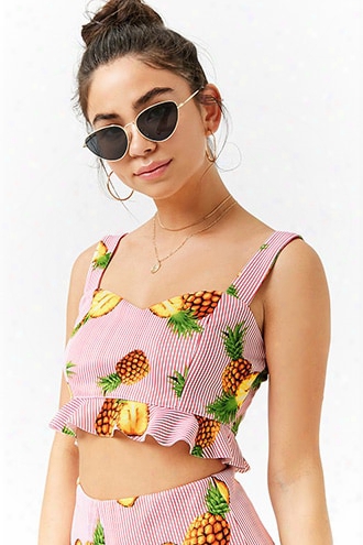 Pineapple Sweetheart Crop Top