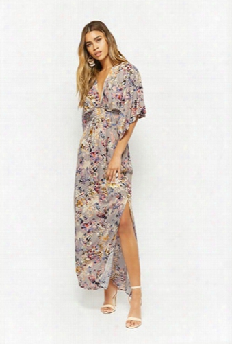 Plunging Surplice Maxi Dress