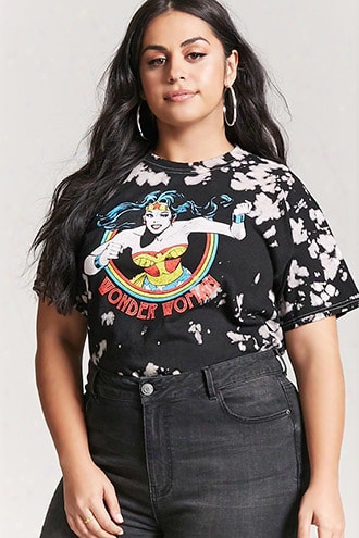 Plus Size Wonder Woman Tie-dye Tee