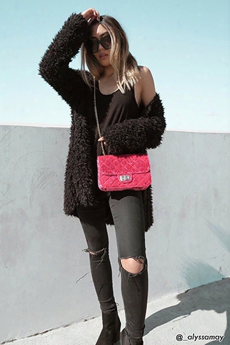 Quilted Velvet Crossbody Bag