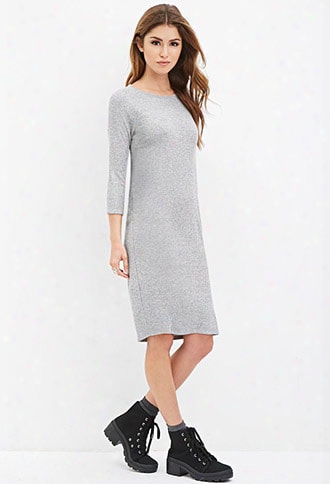 Raglan-sleeve Midi Dress