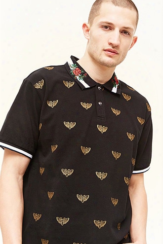 Reason Royal Bee Embroidered Polo Shirt