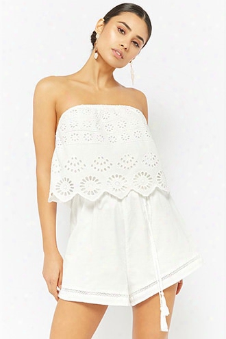 Strapless Flounce Romper