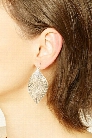 Cutout Leaf Earring Set