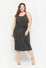 Plus Size Tie-Front Midi Dress