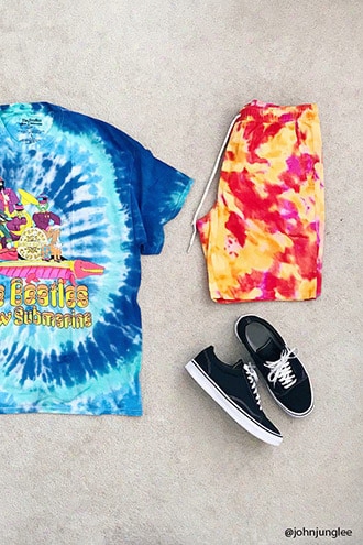 Tie-dye Drawstring Shorts