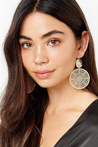 Tiered Disc Drop Earrings