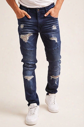 Young & Reckless Distressed Moto Jeans