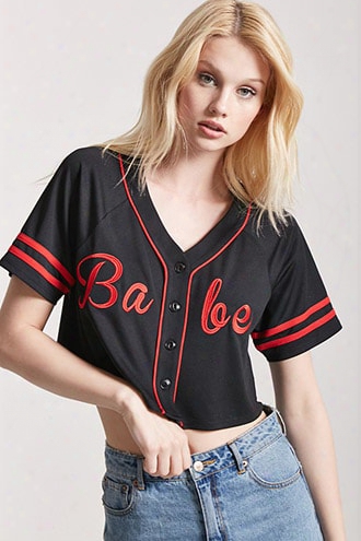 Babe Graphic Crop Baseball Jersey