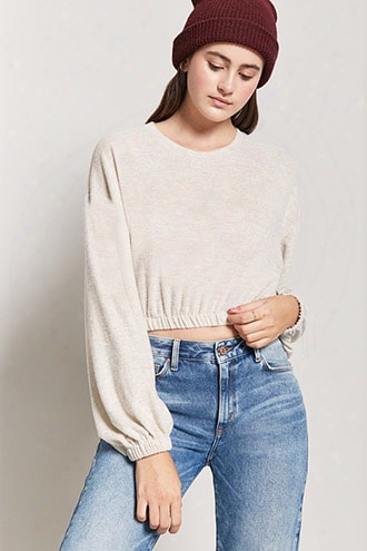 Balloon-sleeve Crop Top