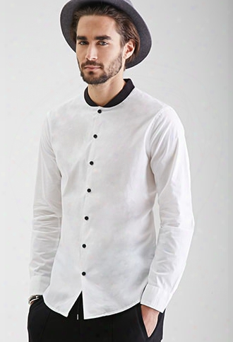 Baseball Collar Dress Shirt