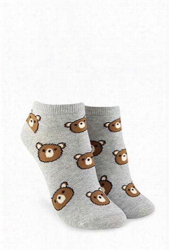 Bear Graphic Ankle Socks