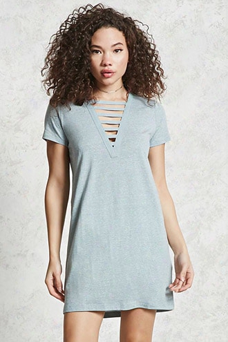 Caged Front T-shirt Dress