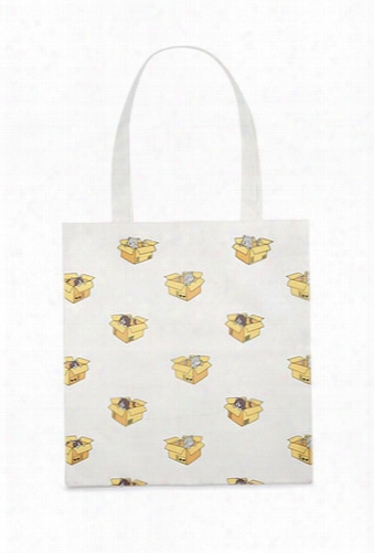 Cat Graphic Canvas Tote Bag