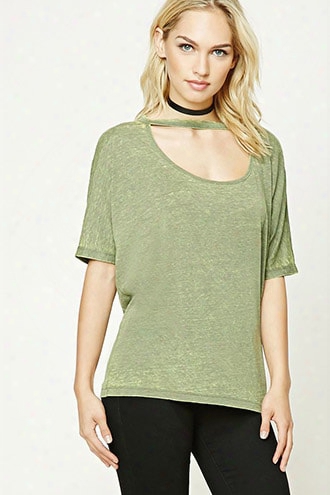 Contemporary Burnout Cutout Top