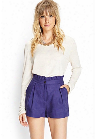 Contemporary Ruffle Waist Pleated Shorts